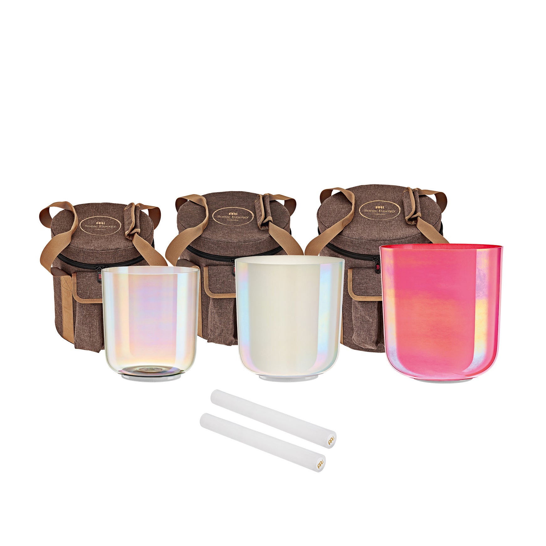 Meinl Sonic Energy - ECSBSETEBG Essence Crystal Singing Bowl Set E4/B3/G3 - Musik Utan Gränser 