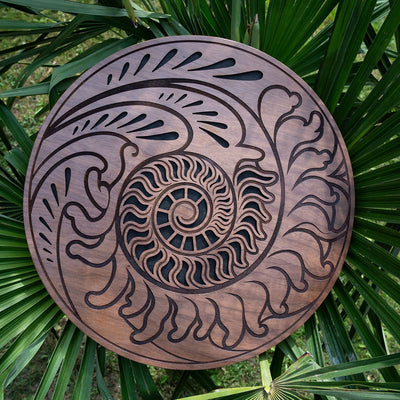 RDO15F Raindisk 15'" Ocean Sound Fibbonaci Inspired Carv