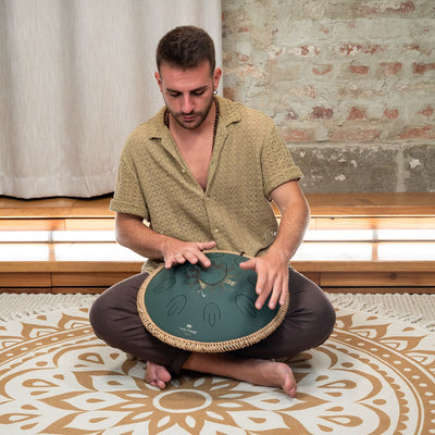 OSTD3DGE Octave Steel Tongue Drum F Major Dark Green