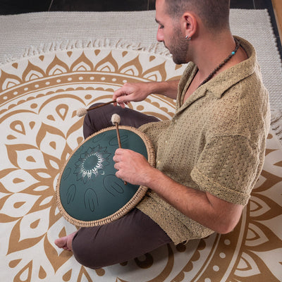 OSTD3DGE Octave Steel Tongue Drum F Major Dark Green