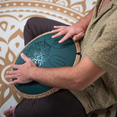 OSTD4DGE Octave Steel Tongue Drum F Major Dark Green