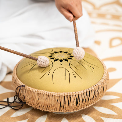 MOSTD3G Medium Octave Steel Tongue Drum C Major Gold
