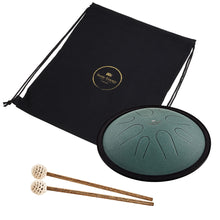 Load image into Gallery viewer, CSTD1DG Compact Steel Tongue Drum B Minor Dark Green

