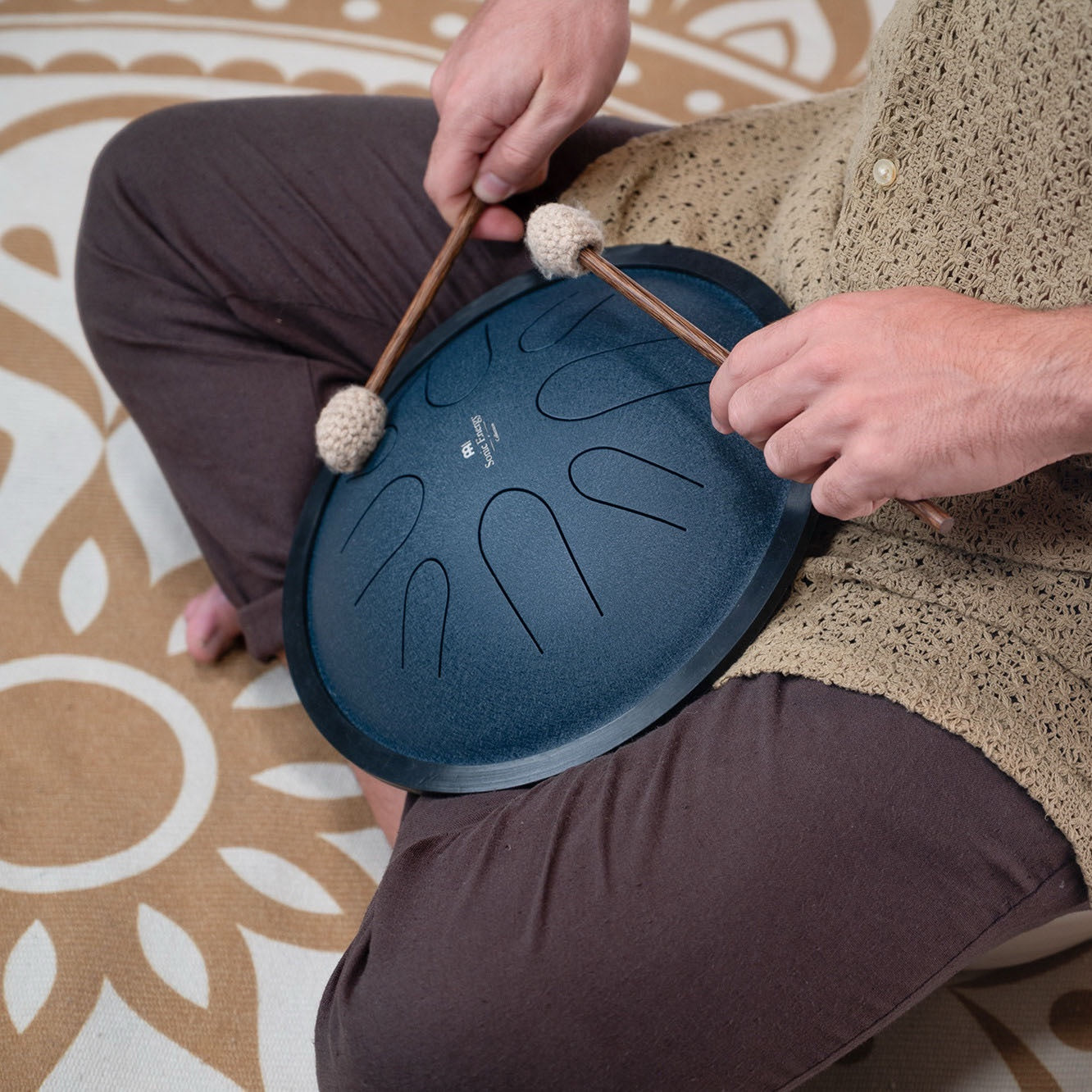 CSTD2NB Compact Steel Tongue Drum C Minor Navy Blue