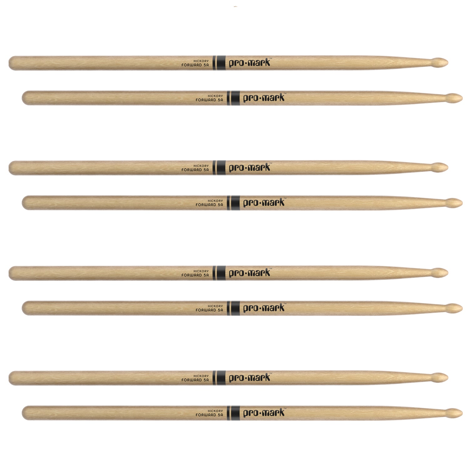ProMark - TX5AW-4P Classic Forward, 5A, 4-pack, Oval tip - Musik Utan Gränser 
