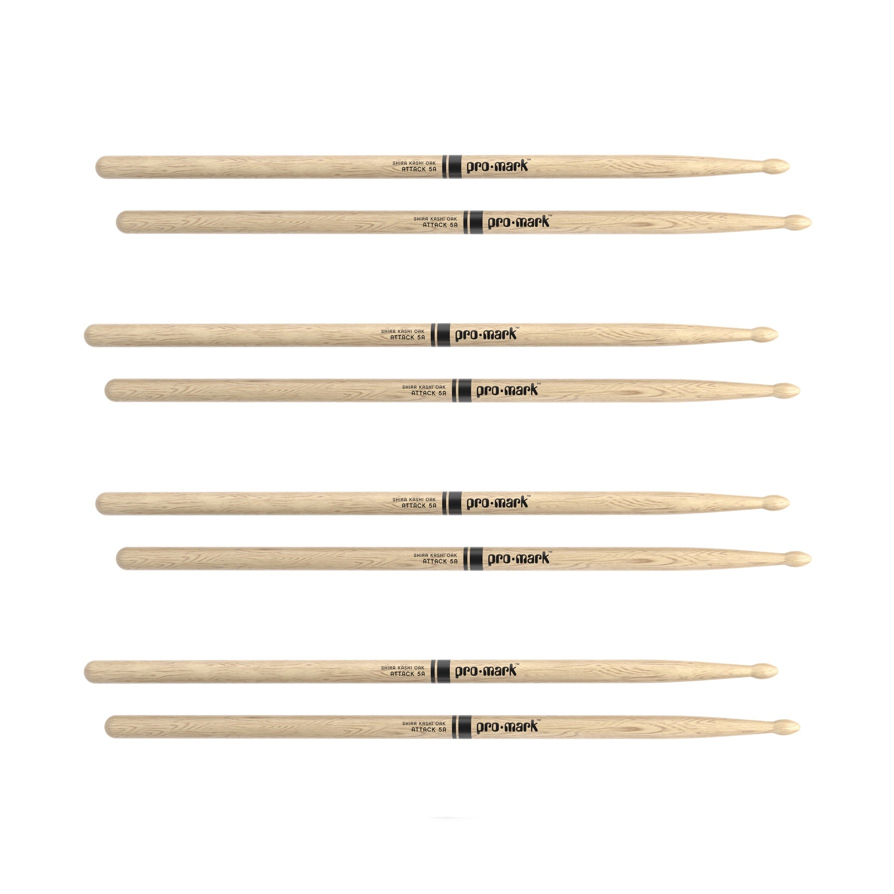 PW5AW-4P Classic Attack 5A Oak 4-pack Oval Tip