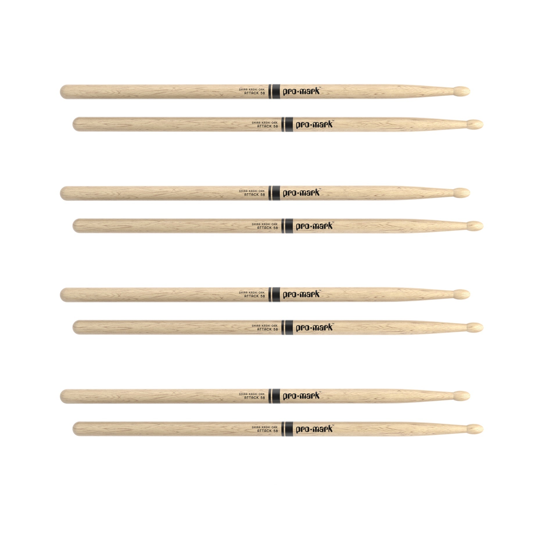 PW5BW-4P Classic Attack 5B Oak 4-pack Oval Tip