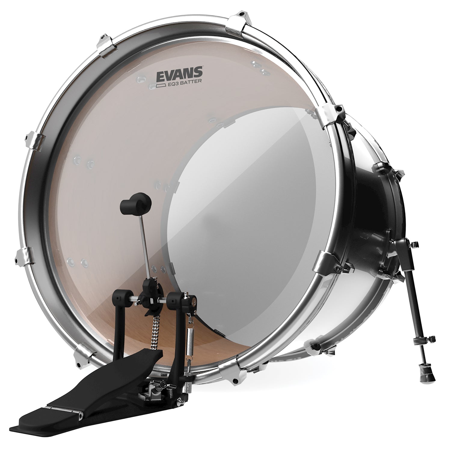 Evans - EQ3 Clear Bastrumskinn 22" BD22GB3 - Musik Utan Gränser 