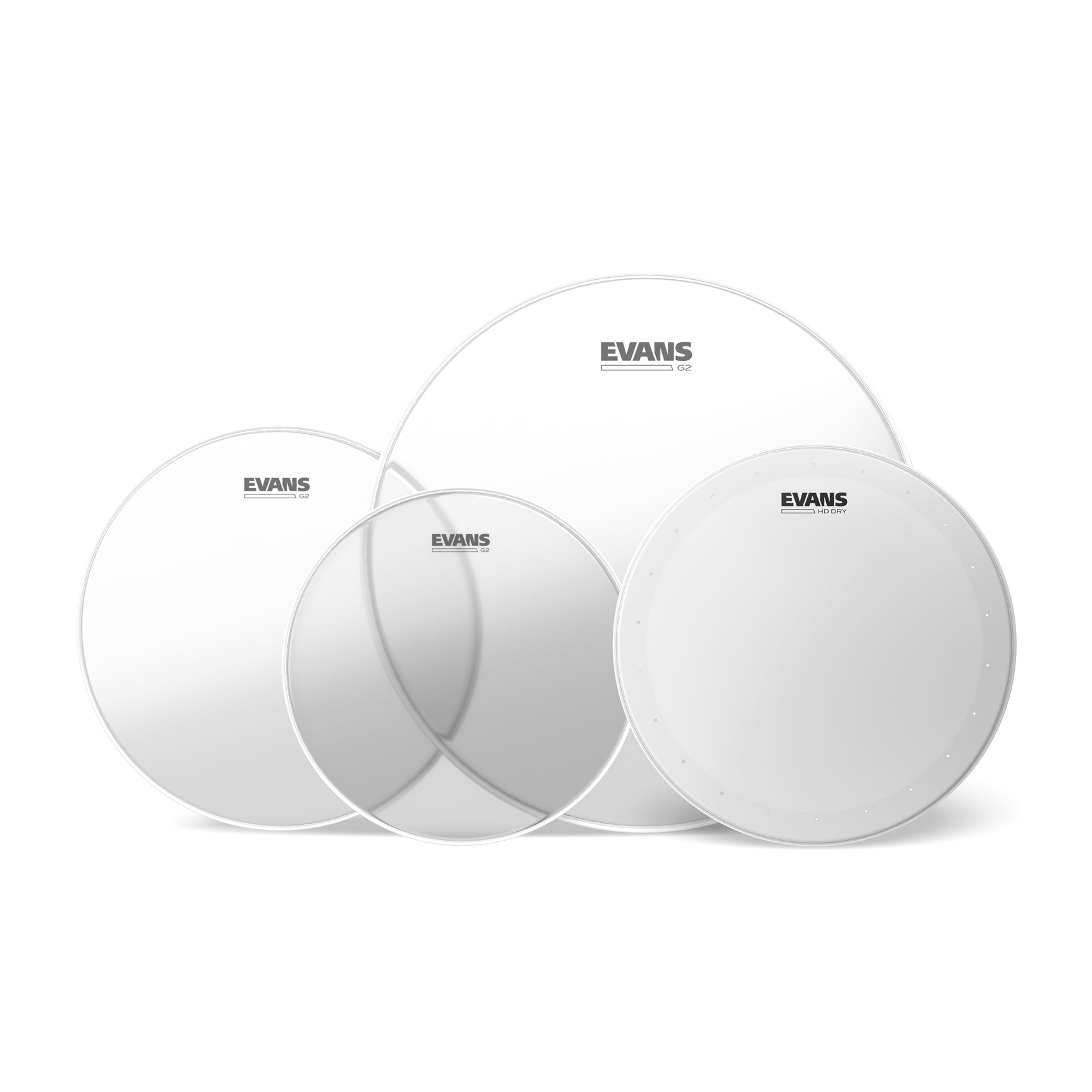 Evans - EPP-G2HDD-F G2 Clear Fusion Pack 10", 12", 14" + 14" HD Dry - Musik Utan Gränser 