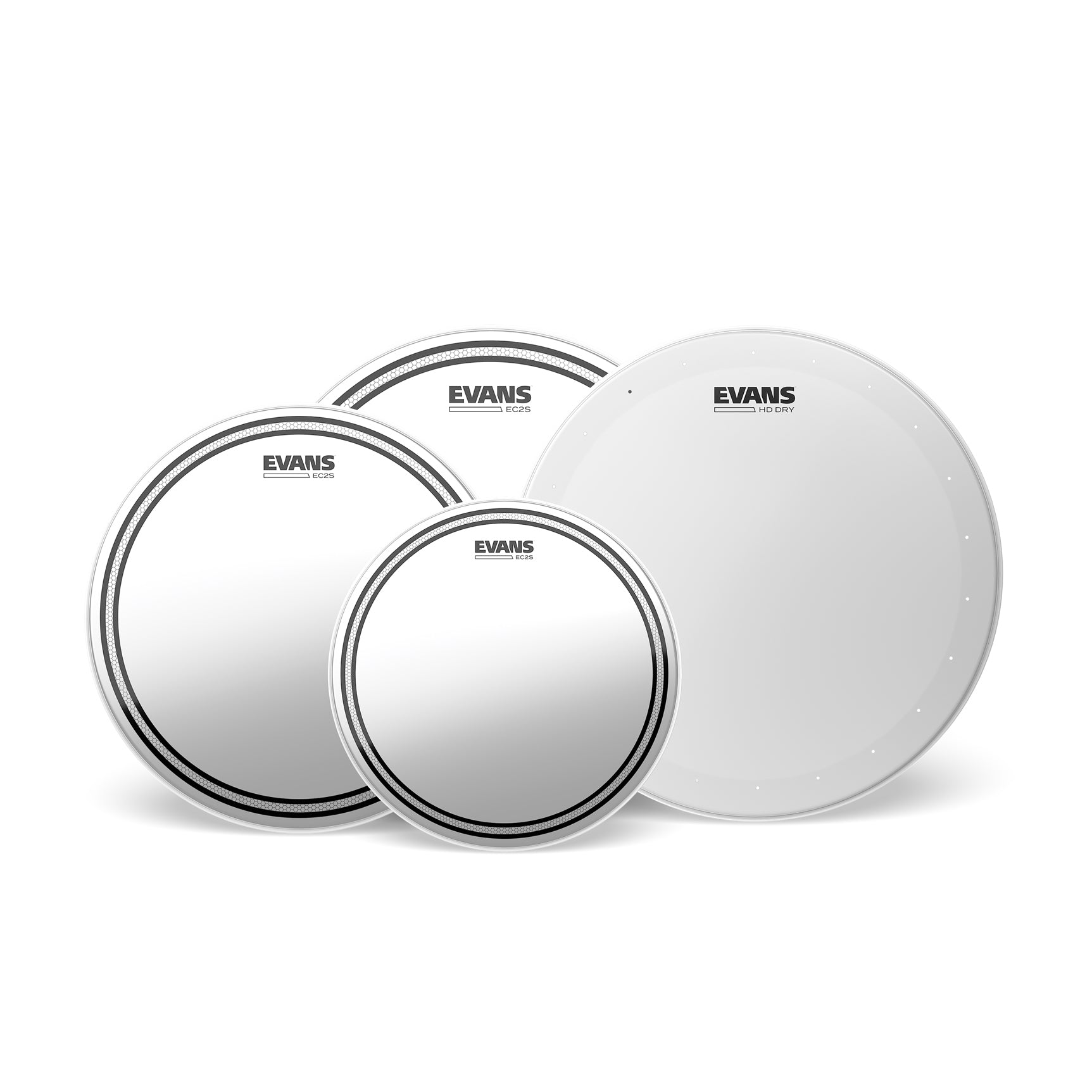 Evans - EPP-EC2SHDD-F Pack EC2S Clear Fusion 10", 12", 14" + B14" HD Dry - Musik Utan Gränser 