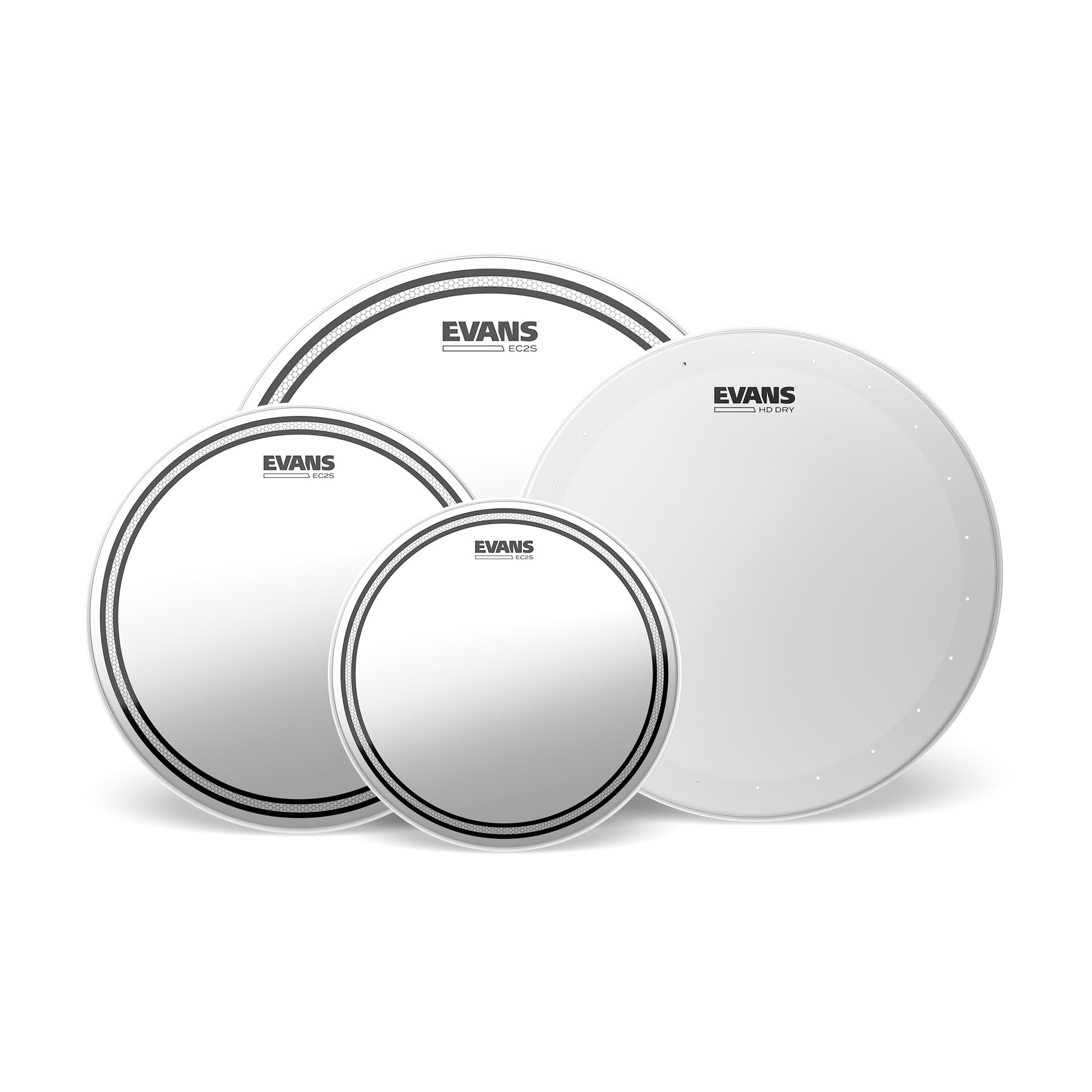 Evans - EPP-EC2SHDD-R PrePack EC2S Clear Rock 10", 12", 16" + B14" HD Dry - Musik Utan Gränser 