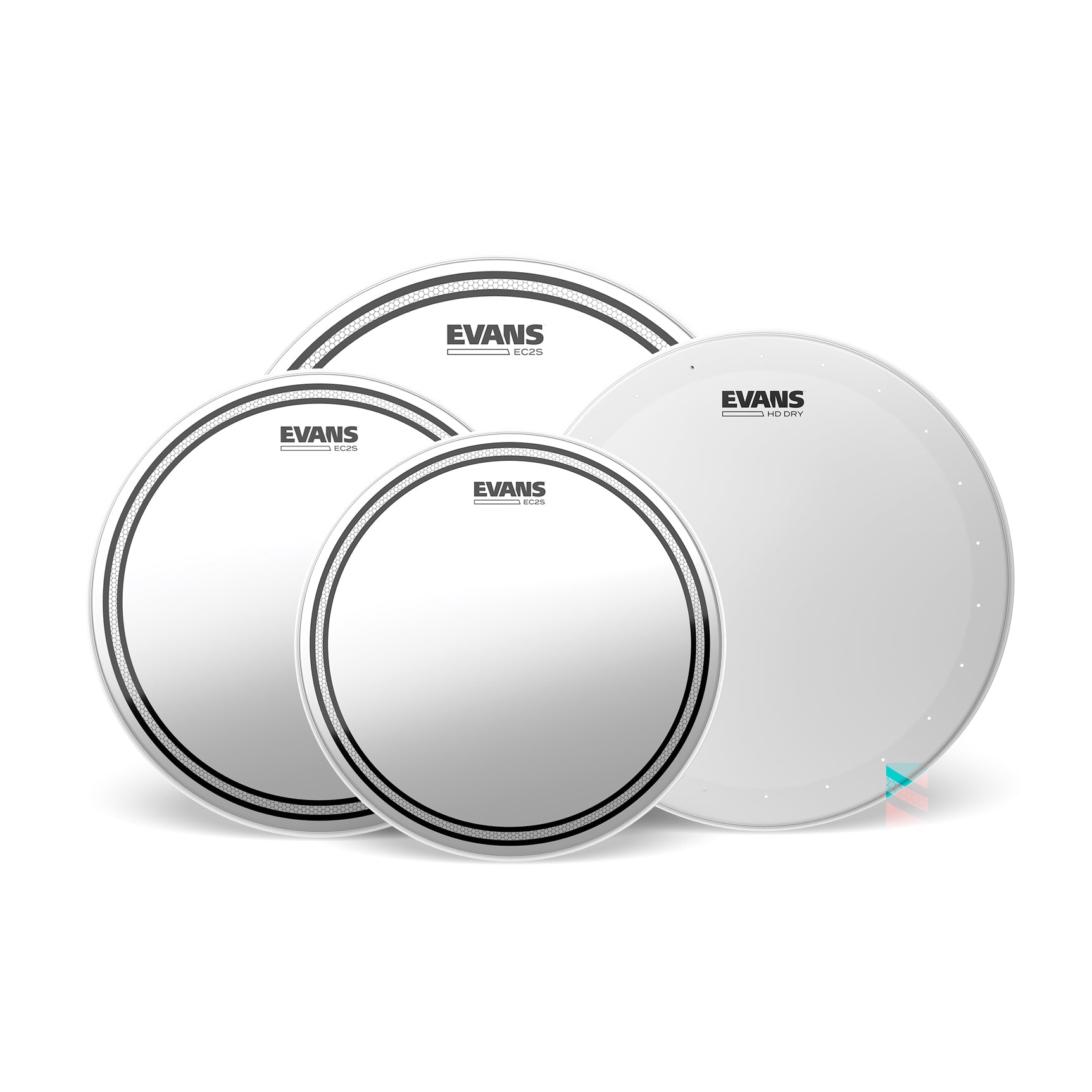 Evans - EPP-EC2SHDD-S PrePack EC2S Clear Standard 12", 13", 16" + B14" HD Dry - Musik Utan Gränser 