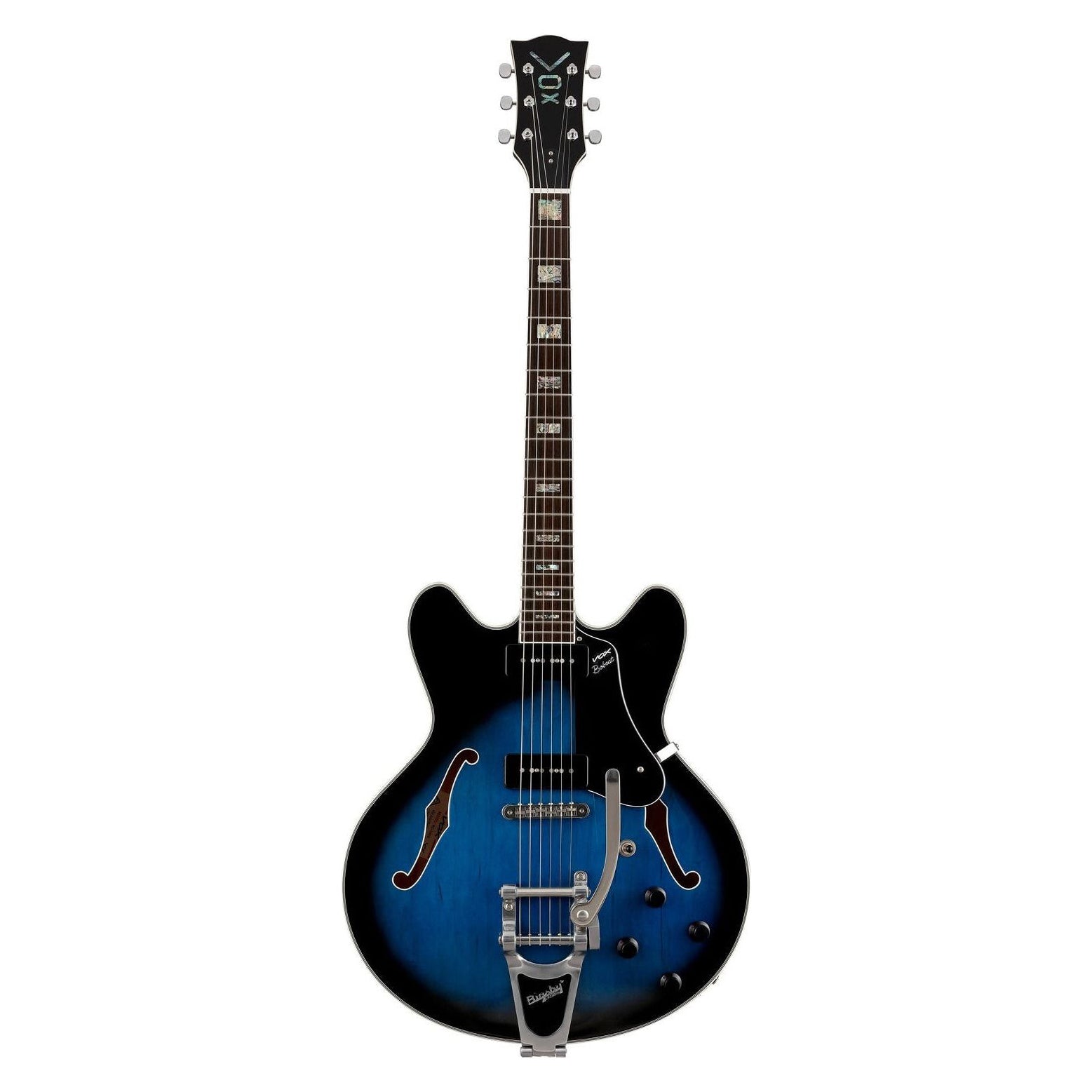 Vox - V90B-BL Bobcat Bigsby Elgitarr Sapphire Blue - Musik Utan Gränser 