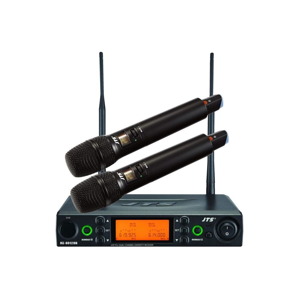 JTS - RU-8012DB/RU-850LTH trådlöst dubbelsystem med handmikrofon - Musik Utan Gränser 