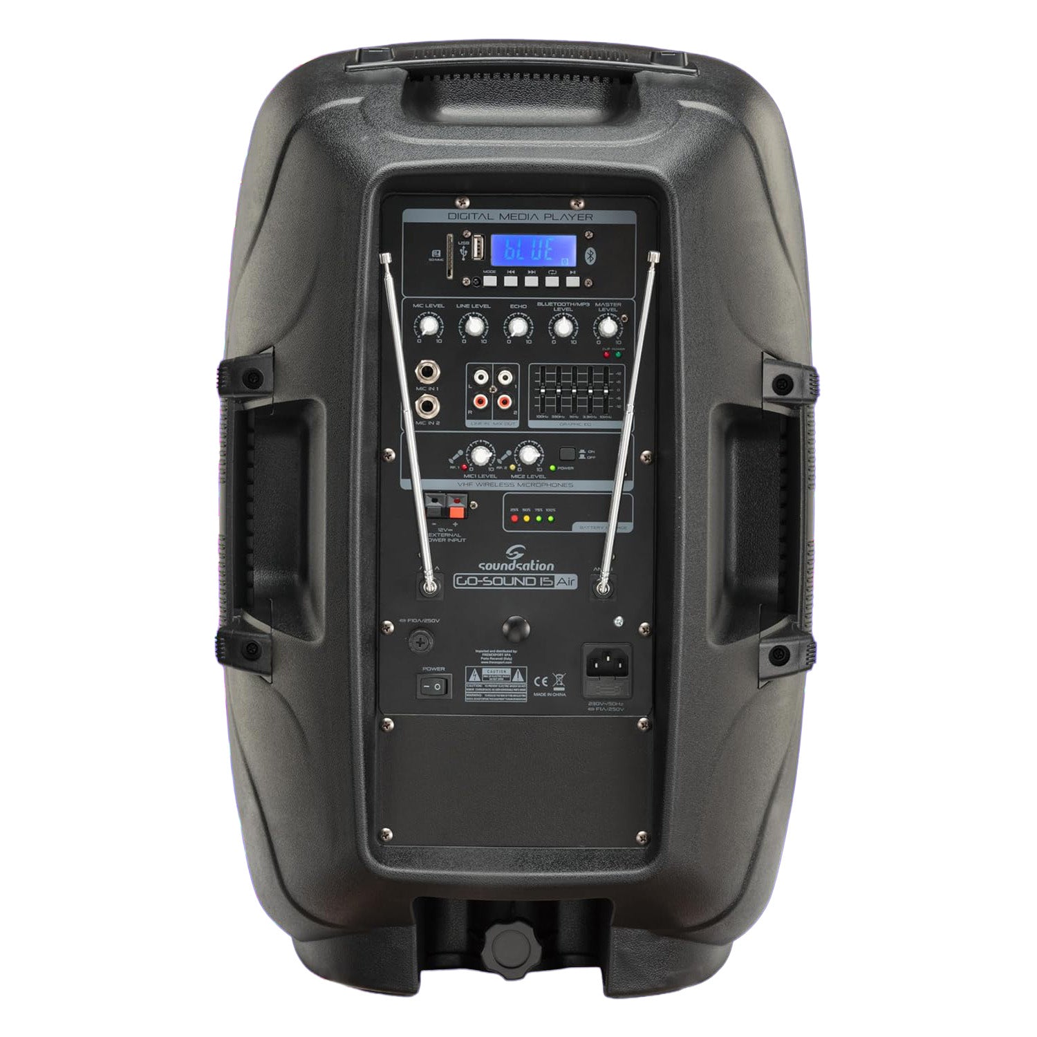GO-SOUND 15AIR Portable 2-Way Active Speaker w/Trolley
