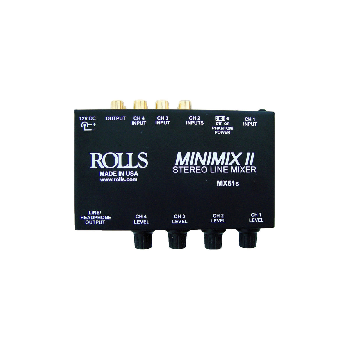 Rolls MX51s minimixer 4 kanaler med mikrofoningång