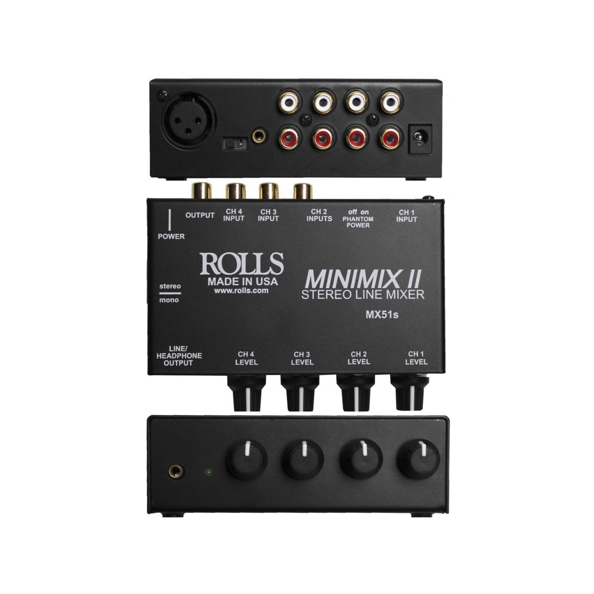 Rolls MX51s minimixer 4 kanaler med mikrofoningång – bild 2