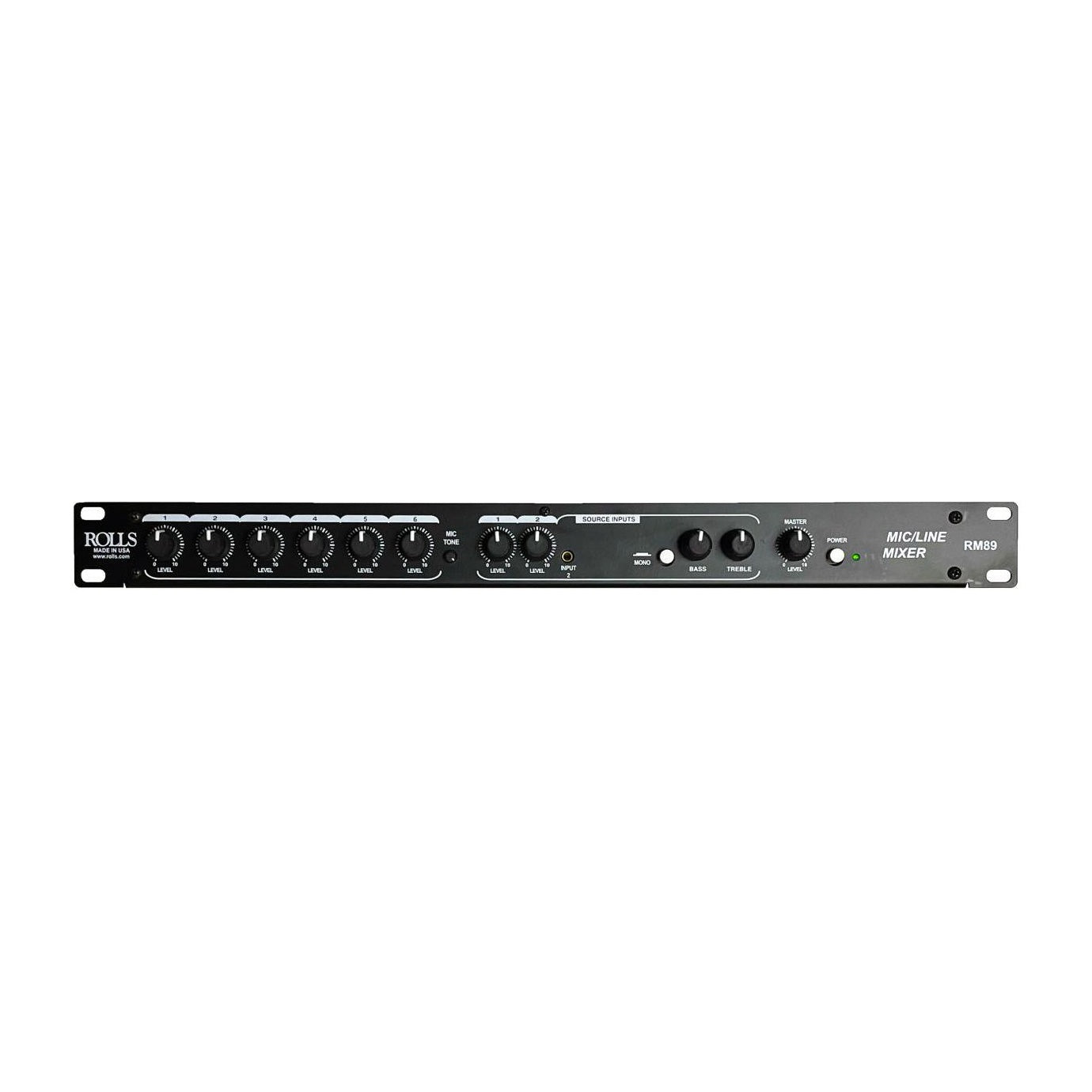 RM89 Professionell 8-kanals Mic/Line mixer