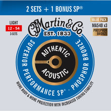 Load image into Gallery viewer, MA540PK Authentic Acoustic SP Phosphor Bronze - Light, 3 Sets
