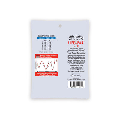 MA550T Acoustic Lifespan 2.0 Guitar Strings 92/8 Phosphor Bronze Medium