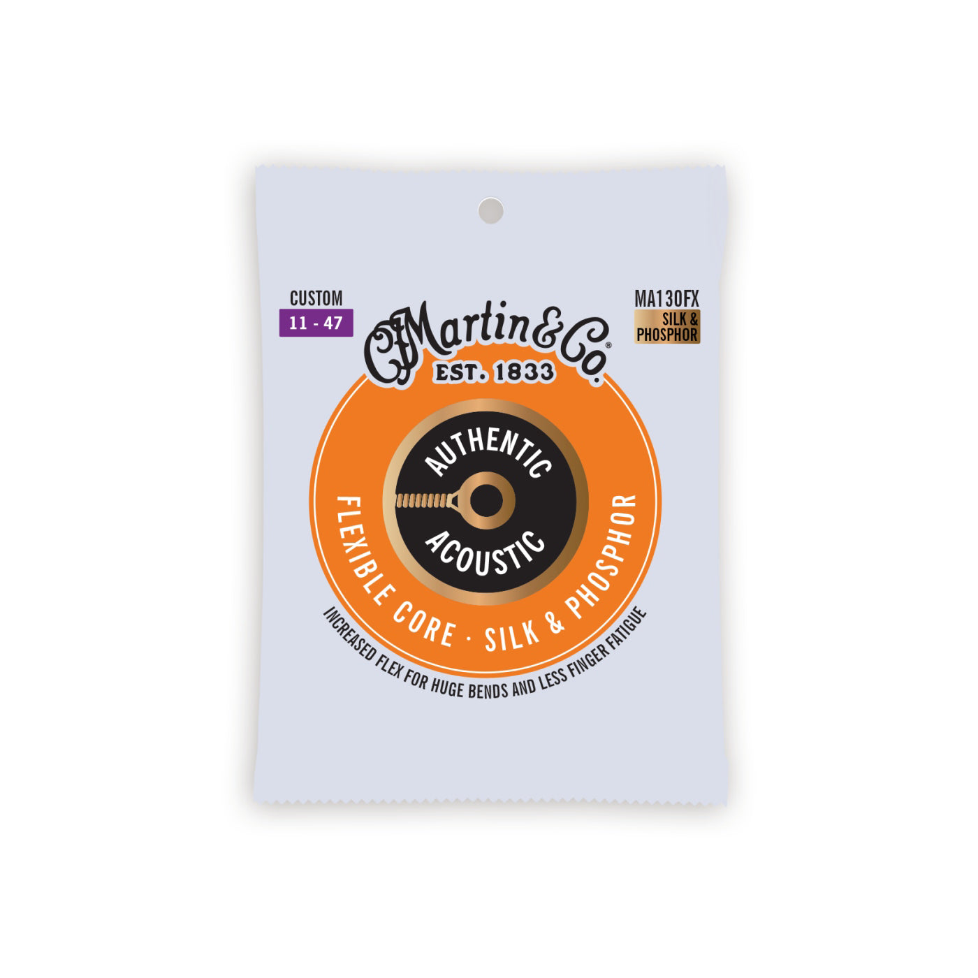 MA130FX Authentic Acoustic Flexible Core Guitar Strings Silk & Phosphor Custom