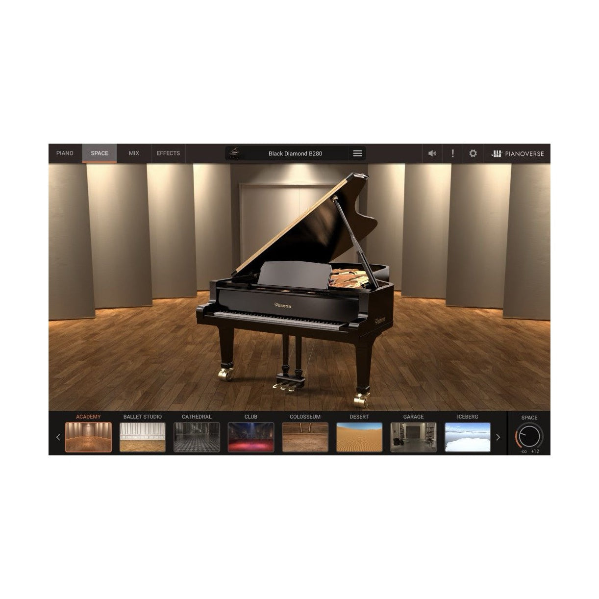 Pianoverse Black Diamond B280