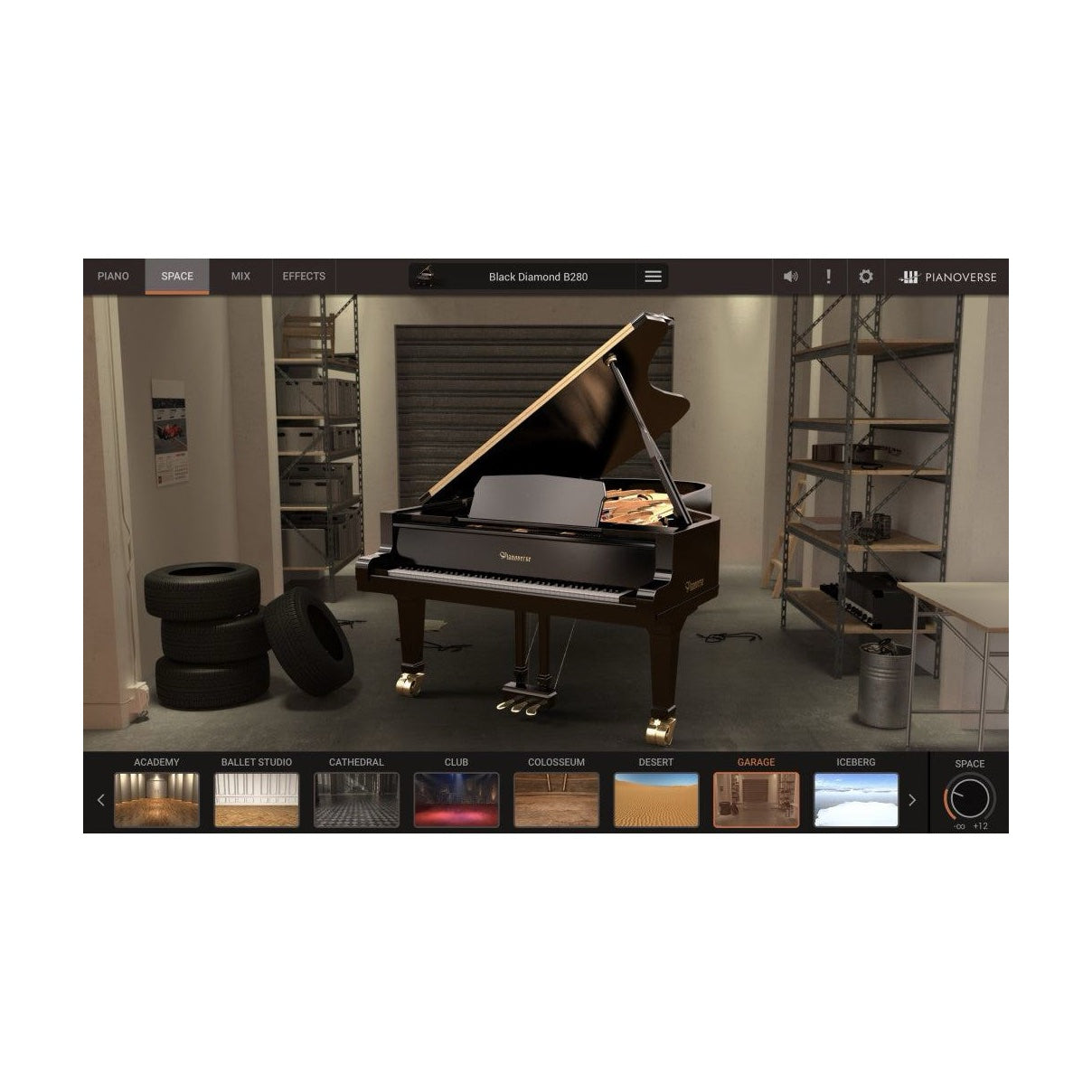 Pianoverse Black Diamond B280