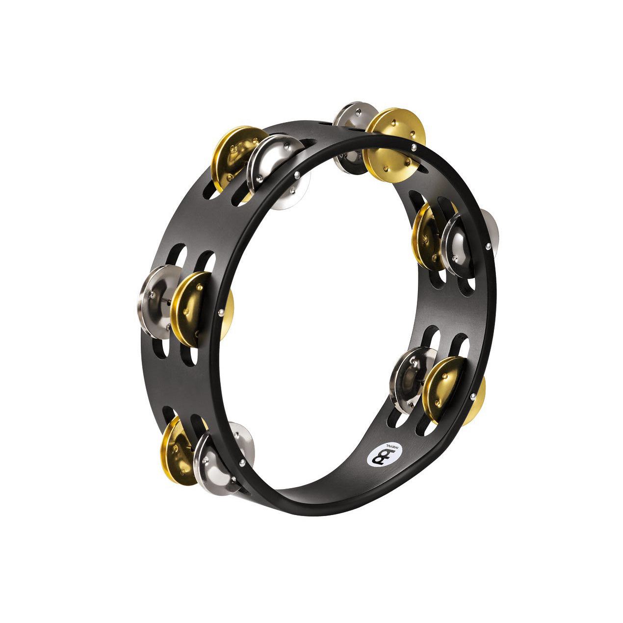 CTA2M-BK 8" Compact Steel/Brass Jingles 2 rows