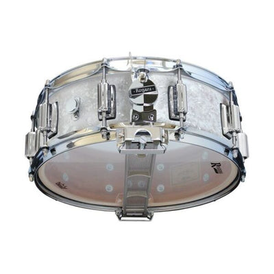 Rogers - DynaSonic 14×5 Wood Shell Snare | Beavertail Lug – White Marine Pearl - Musik Utan Gränser 