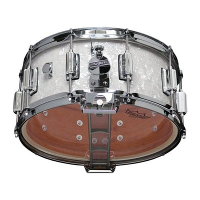 Rogers - DynaSonic 14×6.5 Wood Shell Snare | Beavertail Lug –  White Marine Pearl - Musik Utan Gränser 