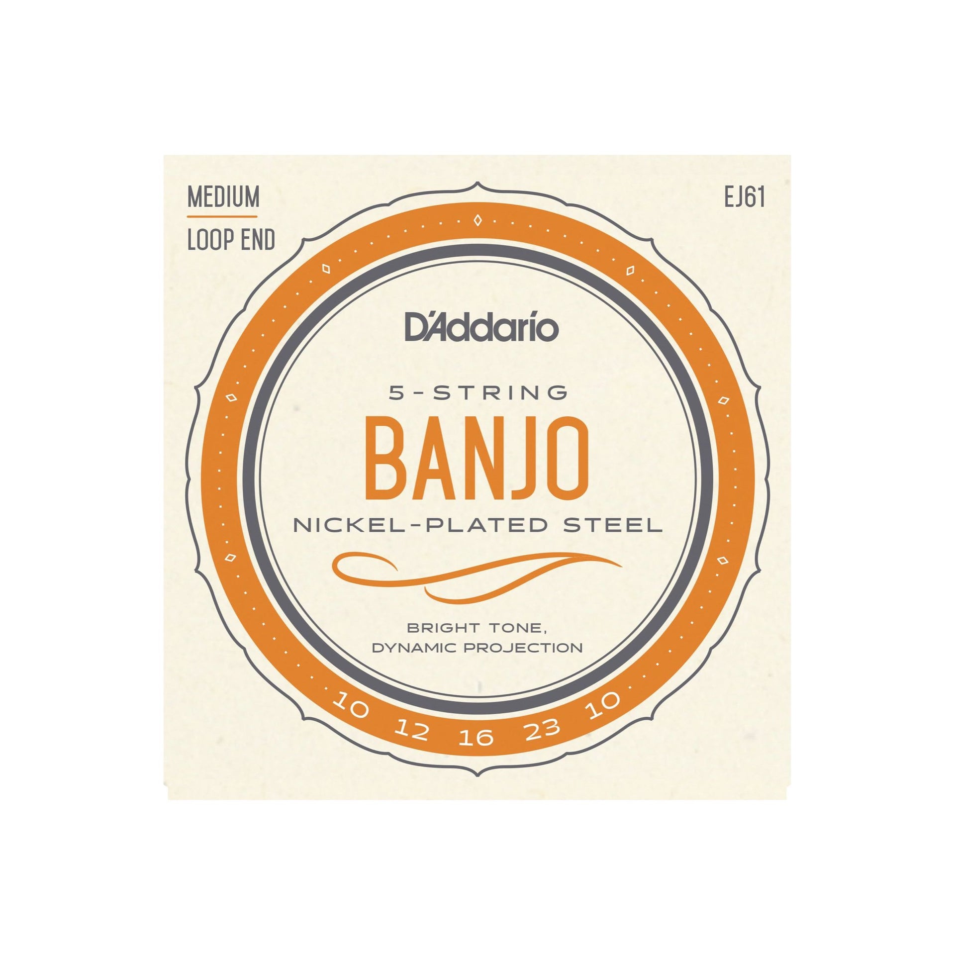 D'Addario - EJ61 banjosträngar 5-strängad - Musik Utan Gränser 
