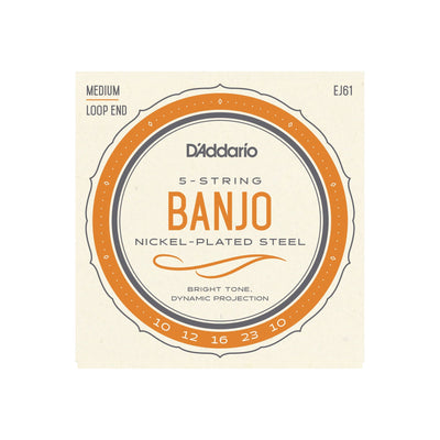 D'Addario - EJ61 banjosträngar 5-strängad - Musik Utan Gränser 