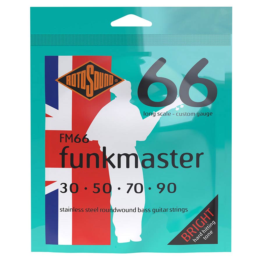 Rotosound - FM66 Swing Bass 66 electric bass stainless steel 30-90 Funkmaster - Musik Utan Gränser 