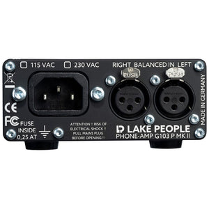 Lake People - G103-P-MK2 Precision Headphone Amplification - Musik Utan Gränser 