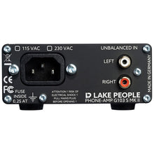 Ladda upp bild till gallerivisning, Lake People - G103-S-MK2 High-Power Headphone Amplification - Musik Utan Gränser 
