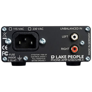 Lake People - G103-S-MK2 High-Power Headphone Amplification - Musik Utan Gränser 