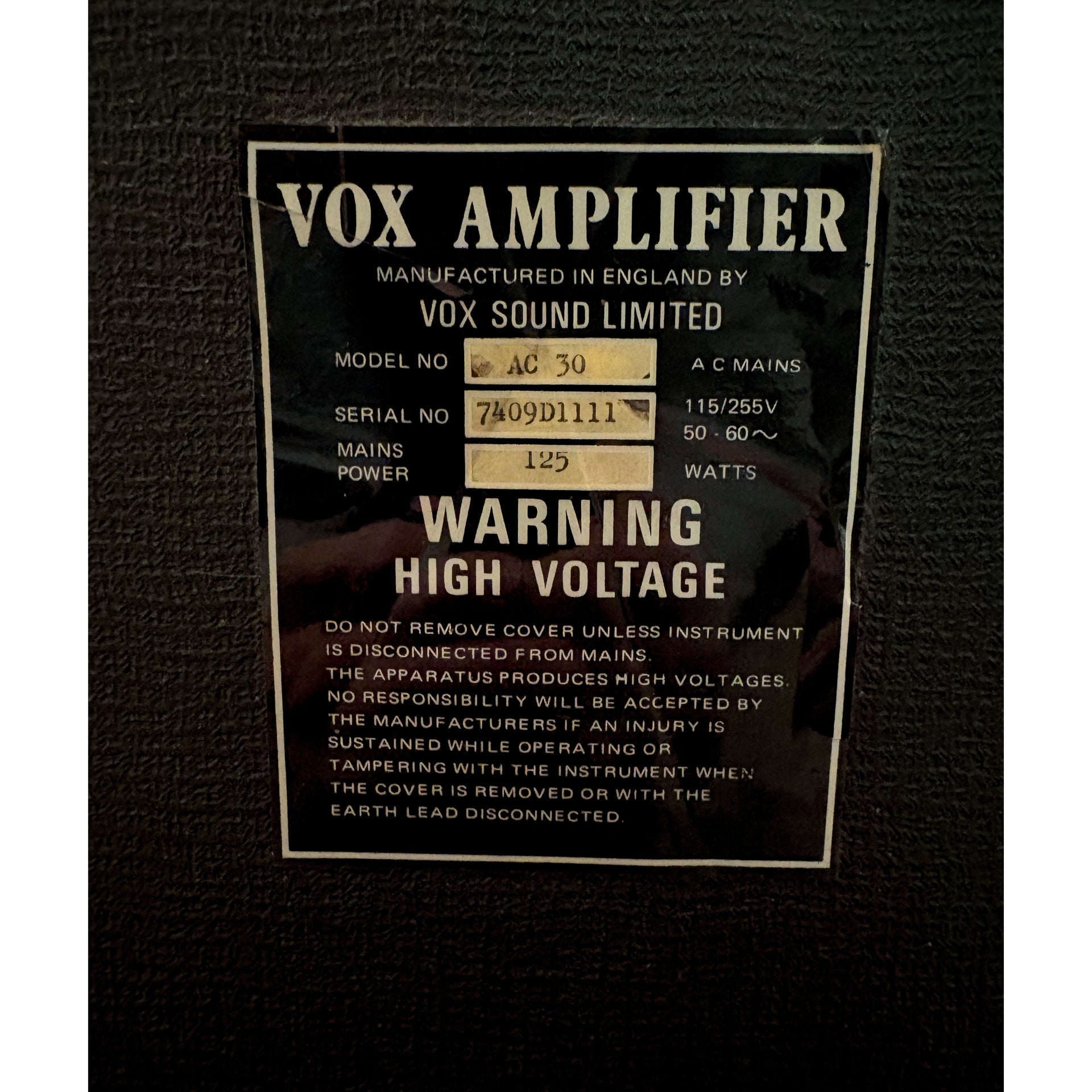 AC-30 Top Boost 1974
