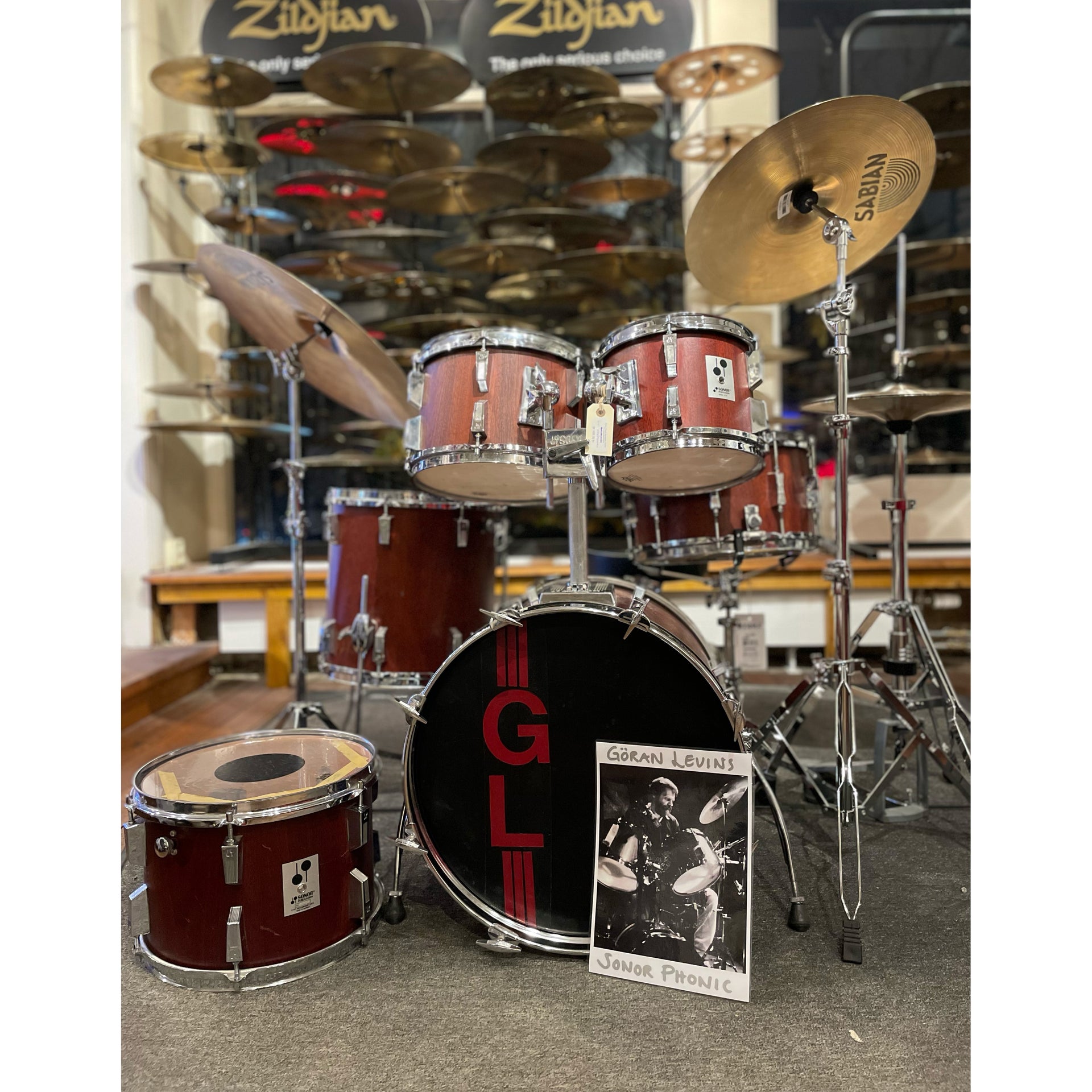 Sonor - Sonor Phonic Mahogany Veneer Göran Levin - Musik Utan Gränser 