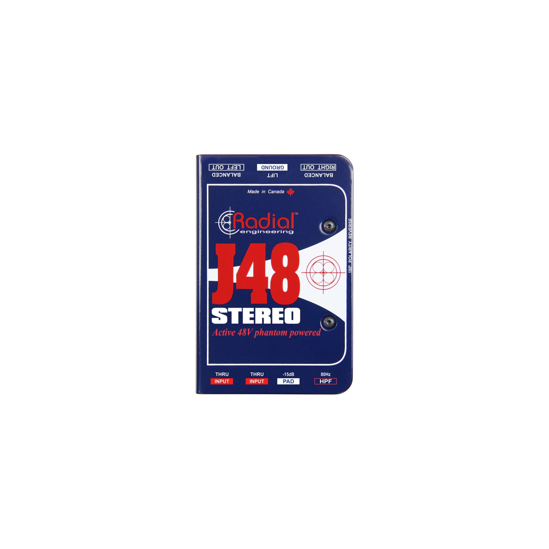 J48 STEREO fantommatad aktiv DI-box