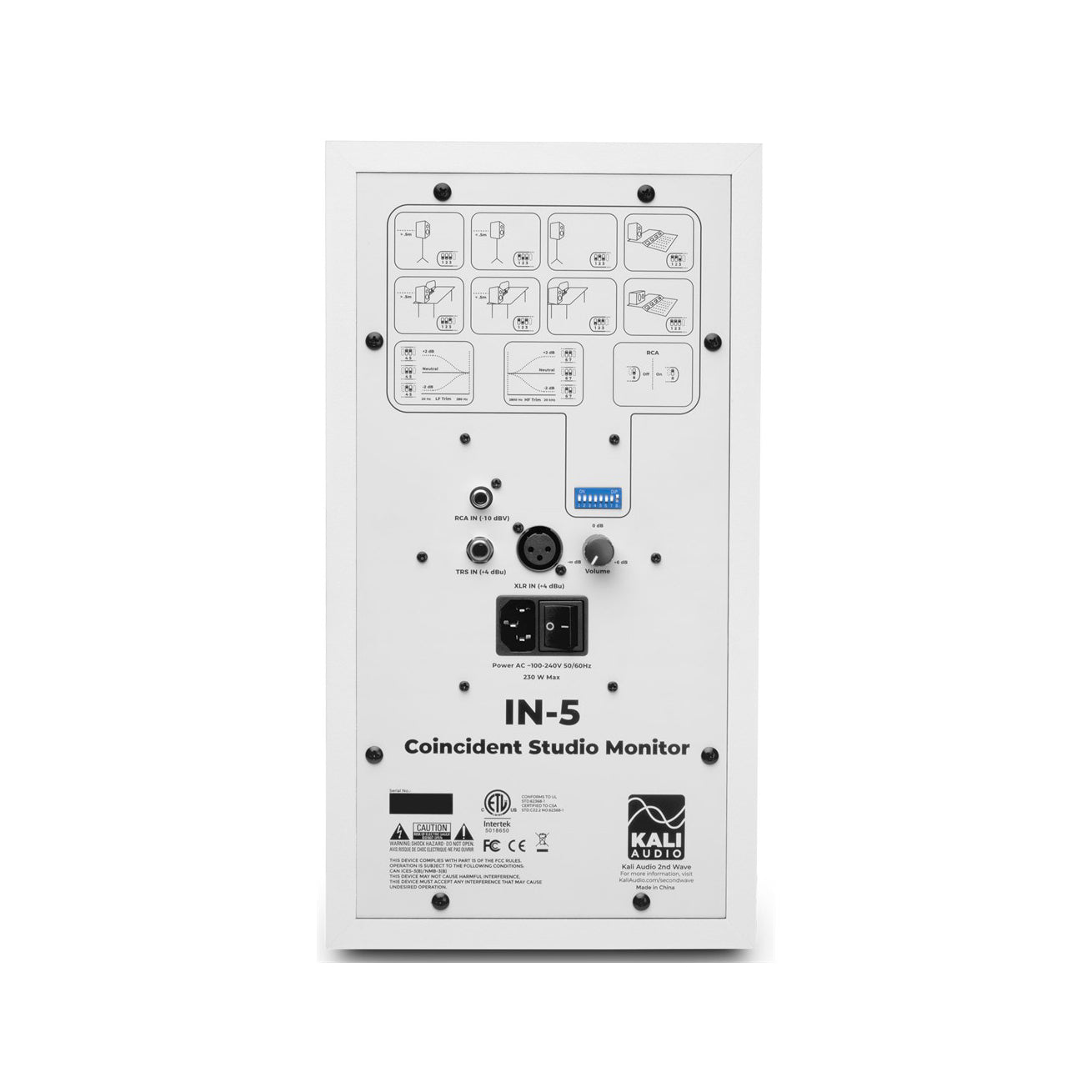 Kali Audio - IN-5 White 3-vägs studiomonitor - Musik Utan Gränser 