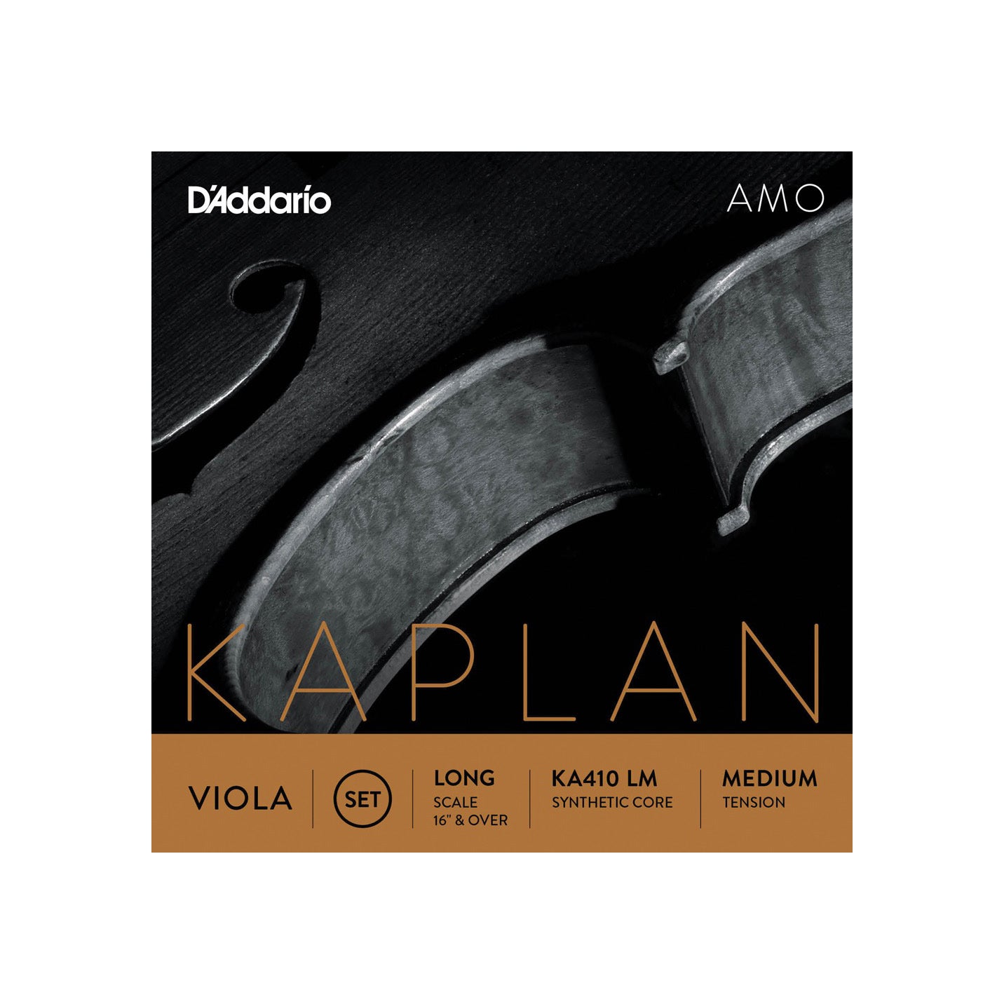 D'Addario - KA410LM. Kaplan Amo viola set. Long Scale, Medium Tension - Musik Utan Gränser 