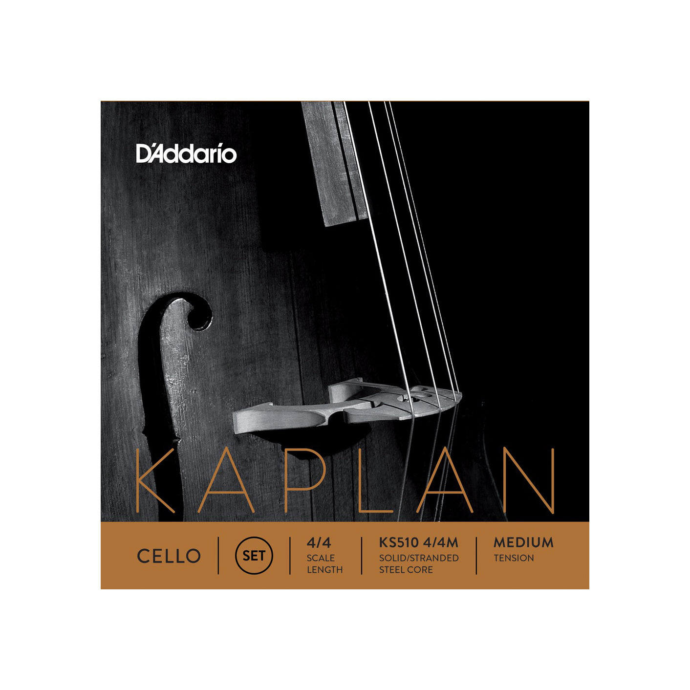 D'Addario - KS510 4/4M Kaplan Solution set. Cello Set - Musik Utan Gränser 