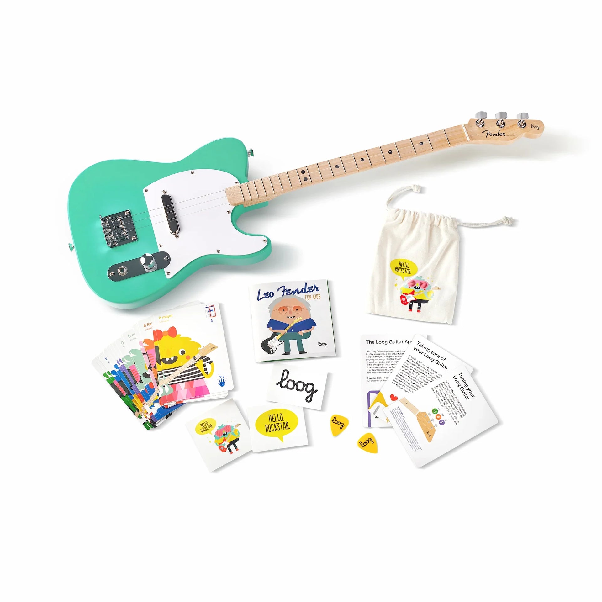 Fender x Loog Telecaster Electric Seafoam Green