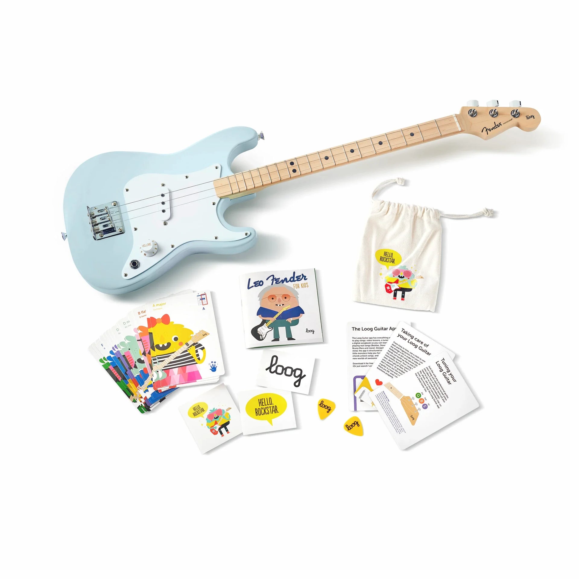Fender x Loog Stratocaster Electric Sonic Blue