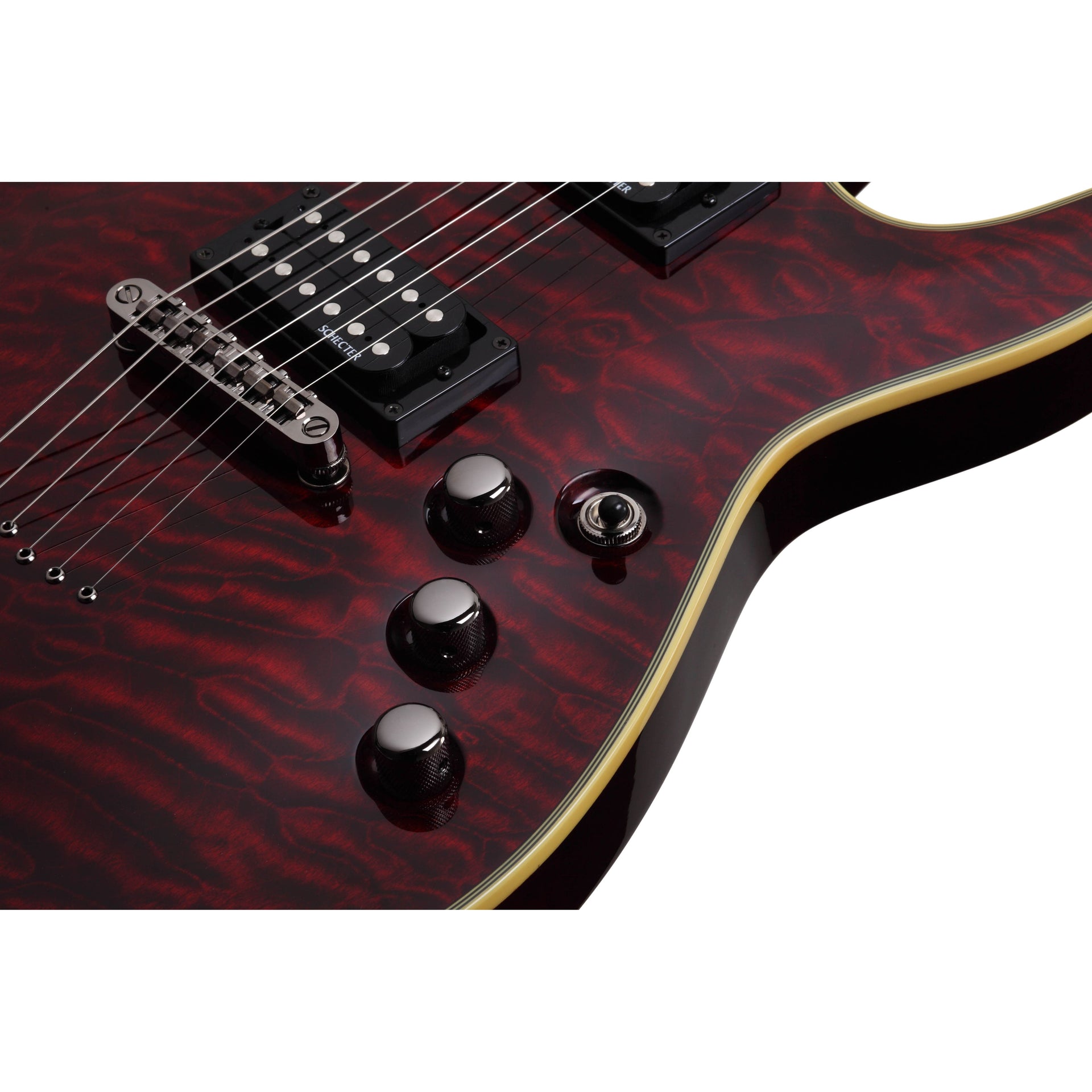 Schecter - Omen Extreme-6 Floyd Rose Black Cherry - Musik Utan Gränser 