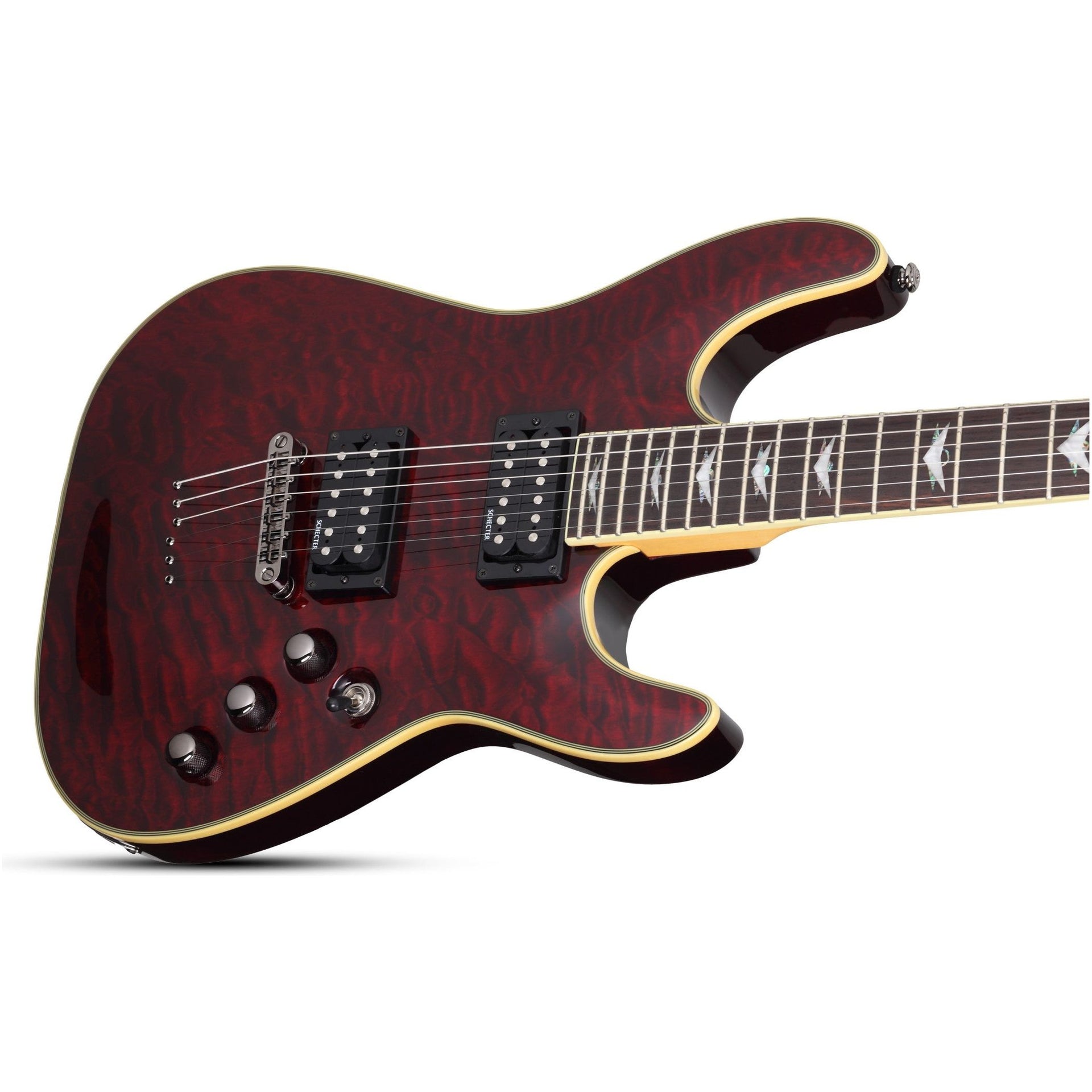 Schecter - Omen Extreme-6 Floyd Rose Black Cherry - Musik Utan Gränser 