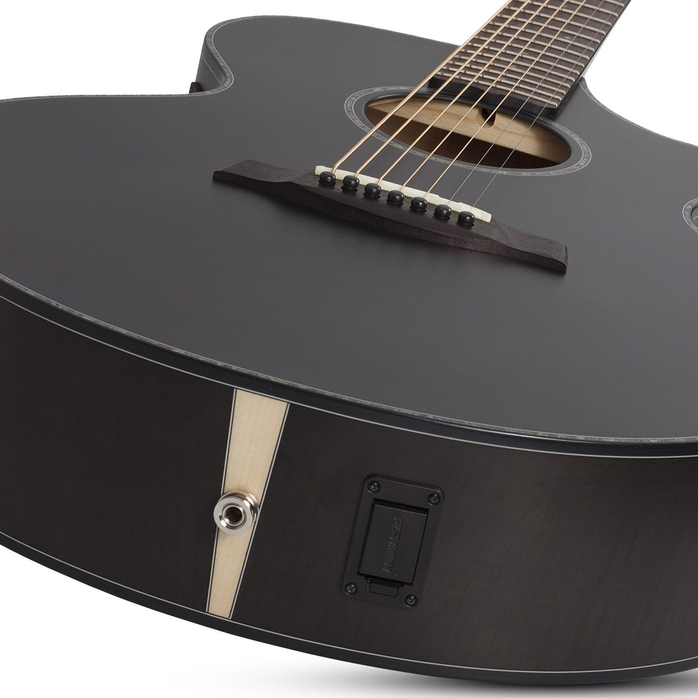 Schecter - Orleans Stage-7 Acoustic Satin See Thru Black - Musik Utan Gränser 