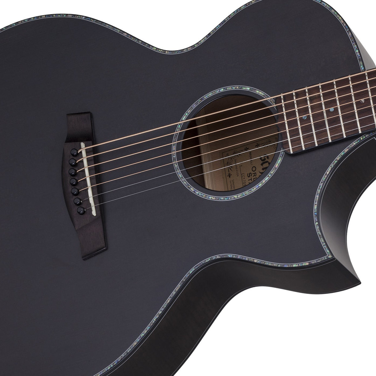 Schecter - Orleans Stage-7 Acoustic Satin See Thru Black - Musik Utan Gränser 
