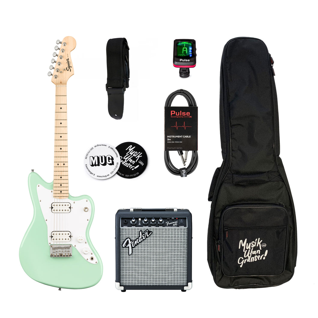 Elgitarrpaket Squier Mini Jazzmaster Surf Green