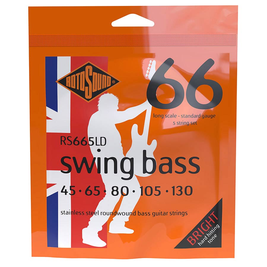 Rotosound - RS665LD Swing Bass 66 electric bass 5 stainless steel 45-130 - Musik Utan Gränser 